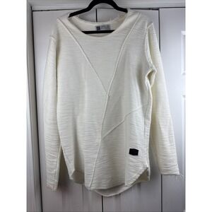 Leif Nelson White Long Sleeve Textured Knit Sweater Men's Size‎ Large